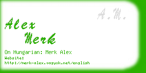 alex merk business card